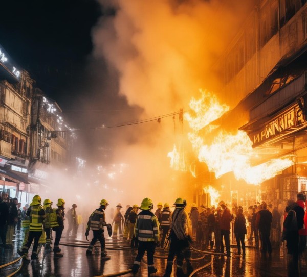 XX商贸城今日突发火情事件 救援处置迅速 未造成人员伤亡